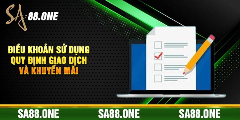 Điều Khoản Sử Dụng: Quy Định Giao Dịch Và Khuyến Mãi